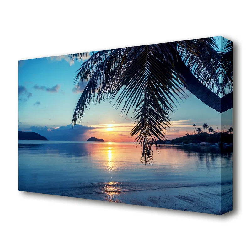 The Blues Beach - Wrapped Canvas Photograph