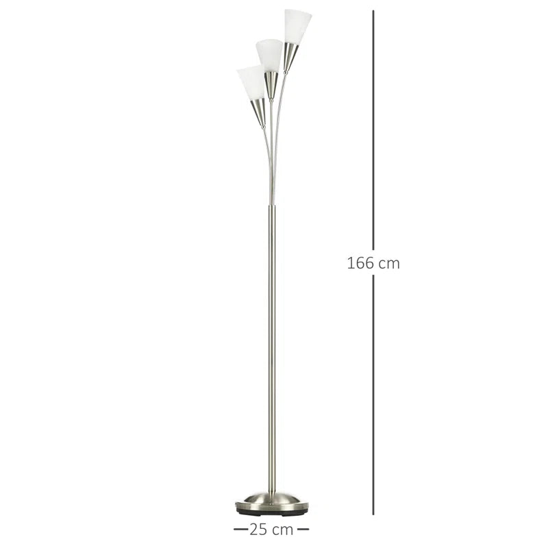 166Cm Silver Uplighter Floor Lamp