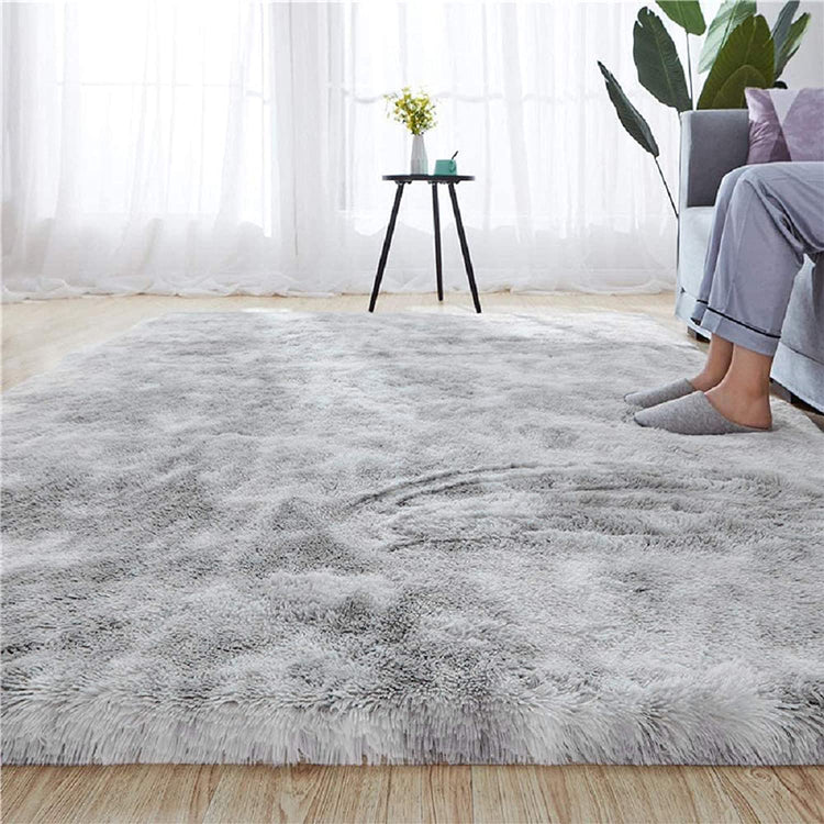 Plush Shaggy Area Rugs Silky Smooth Fur Rugs Modern Indoor Plush Fluffy Rugs Anti-Skid Playing Mat for Bedroom Living Room Floor Carpet Mat(Light Grey, 120 X 160 Cm)